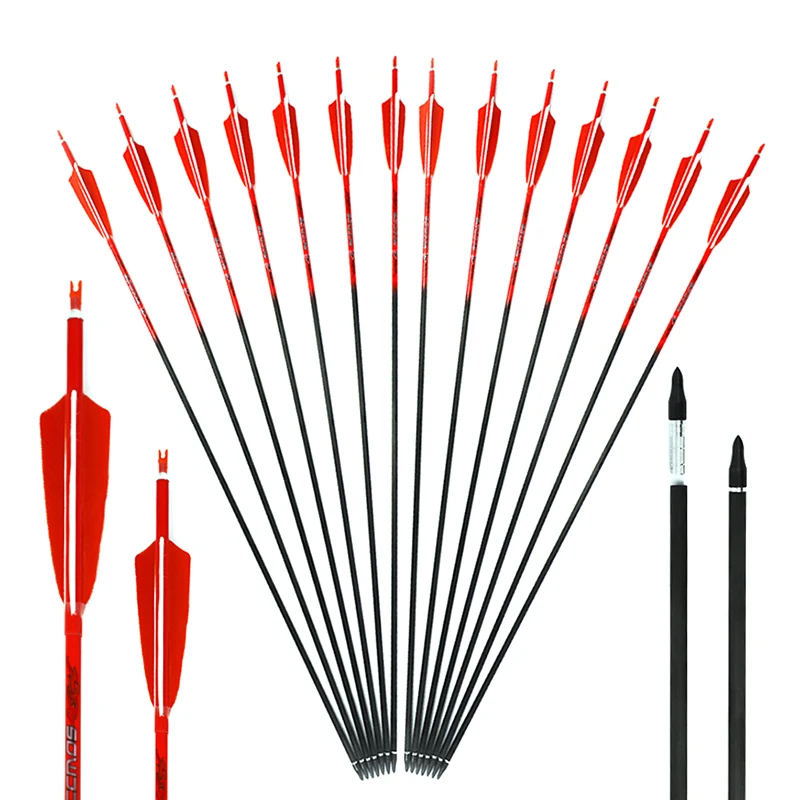 Arrow Carbon Shaft - Lot de 6/12/24 flèches en carbone