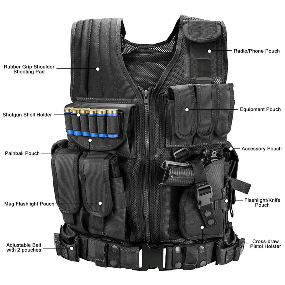 Gilet tactique Molle réglable, - Outdoor Hunting Vest avis et prix