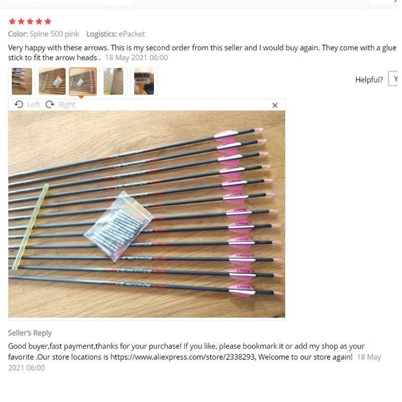 Flèches en carbone pur ID 4,2  - Arrow Carbon Shaft avis et prix