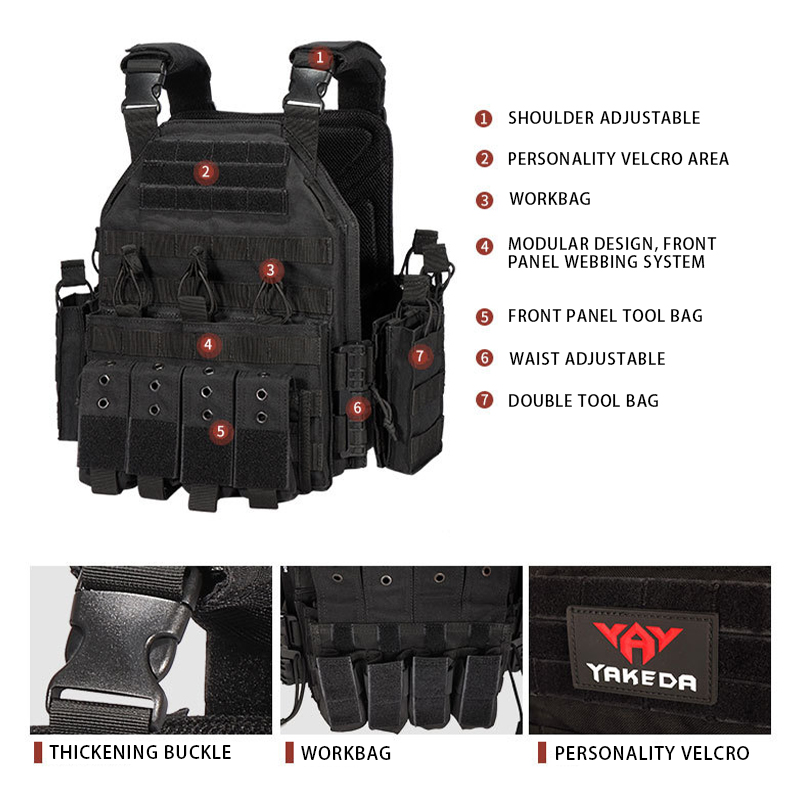 YKEDA-Plaque en Nylon 1000D po - Outdoor Hunting Vest avis et prix
