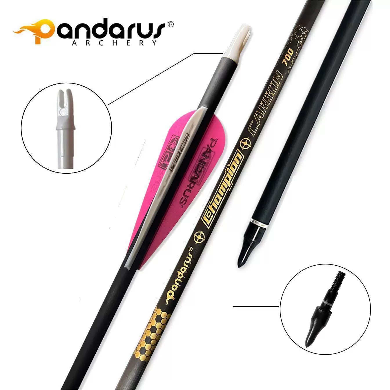 Flèches en carbone pur Pandaru - Arrow Carbon Shaft avis et prix